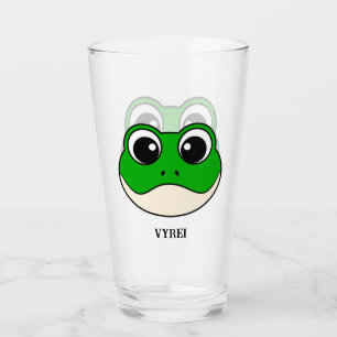 Cute Smiling Frog Glass