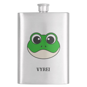Cute Smiling Frog Hip Flask