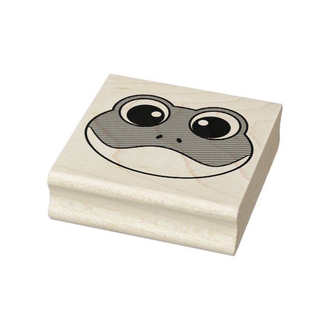 Cute Smiling Frog Rubber Stamp (Stamp)