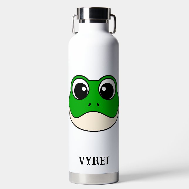 Cute Smiling Frog Water Bottle (Front)
