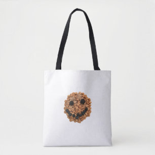 Cute Smiling Fruit and Cereal Face Tote Bag