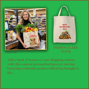 Cute Smiling Grocery Tote Bag