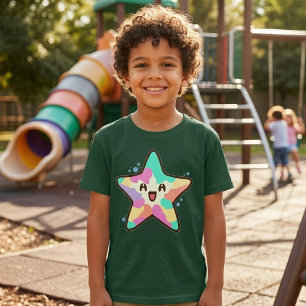 Cute Smiling Kawaii Baby Starfish with Bubbles T-Shirt