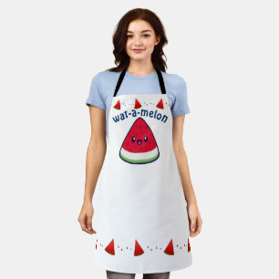 Cute Smiling Kawaii Watermelon  Apron