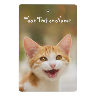 Cute Smiling Kitten Funny Cat Meow - Personalized Mini Clipboard
