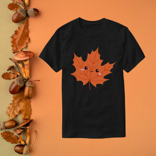 Cute Smiling Maple Leaf T-Shirt