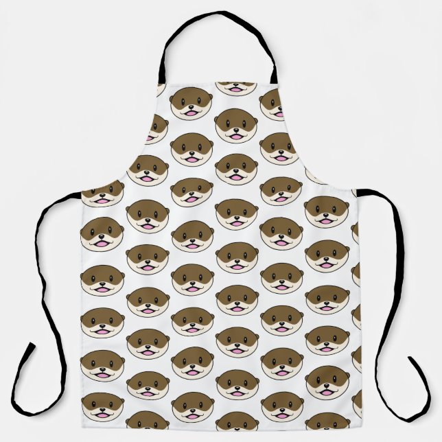 Cute Smiling Otter Apron (Front)