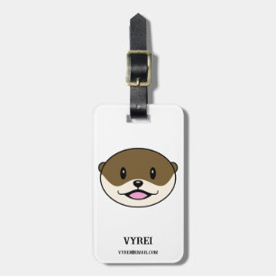 Cute Smiling Otter Luggage Tag