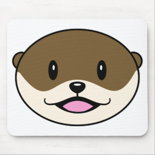 Cute Smiling Otter Mouse Pad