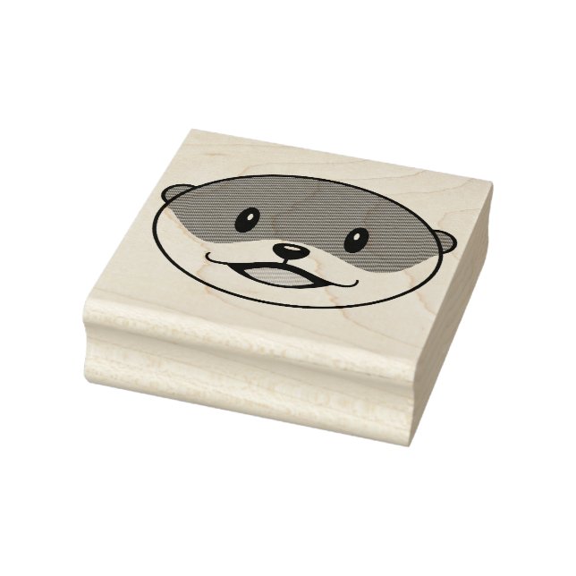 Cute Smiling Otter Rubber Stamp (Stamp)