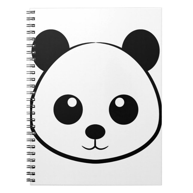 Cute Smiling Panda Notebook | Kawaii Animal  (Front)