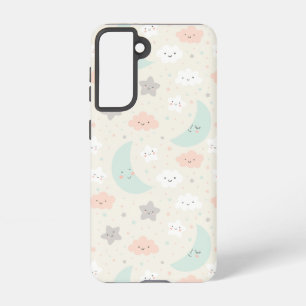 Cute Smiling Pastel Sky Pattern Samsung Galaxy Case