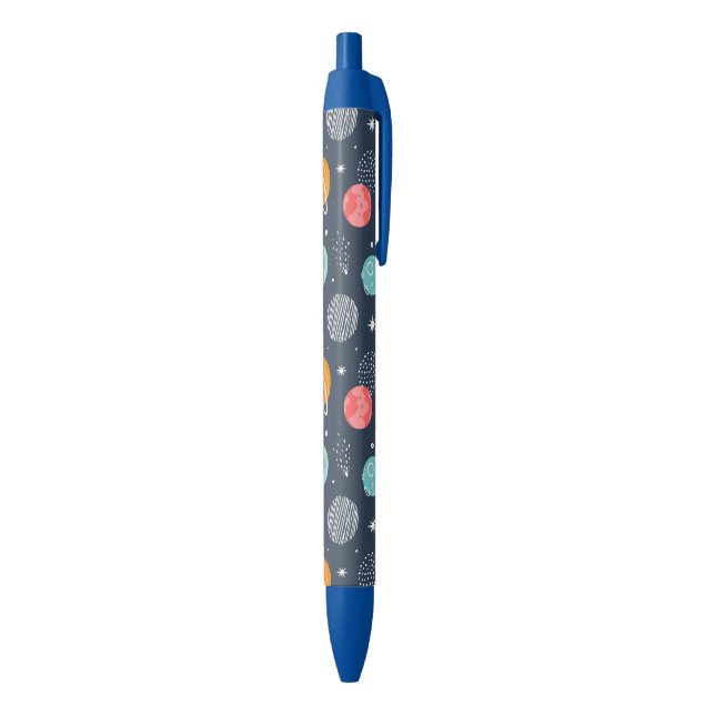 Cute Smiling Planet Pattern Black Ink Pen (Bottom (Vertical))