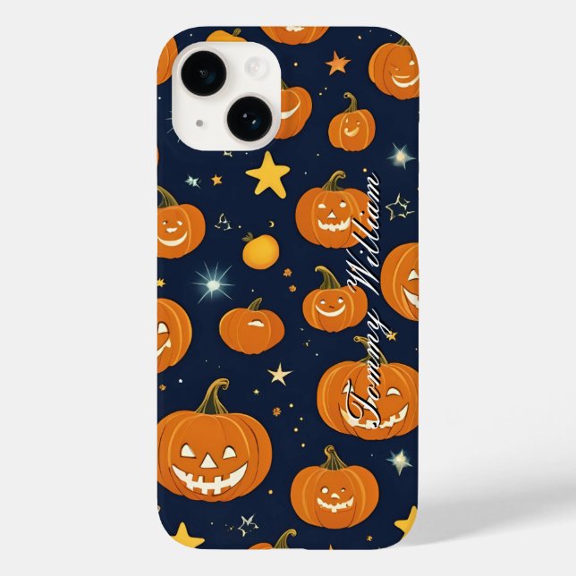 Cute Smiling Pumpkins For Halloween Case-Mate iPhone Case (Back)