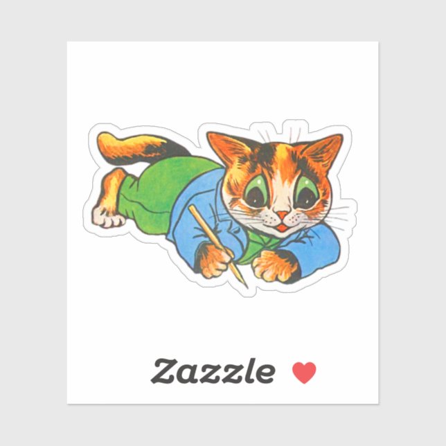 Cute Smiling Retro 1930 Cartoon Cat Writers Mascot (Sheet)