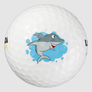 cute smiling shark golf ball