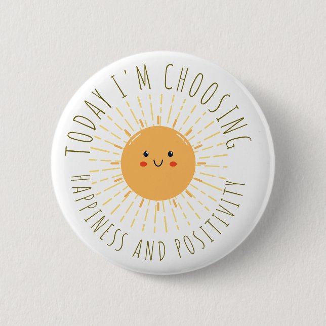 Cute Smiling Sun  2 Inch Round Button (Front)