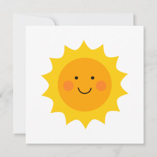 Cute smiling sun invitation