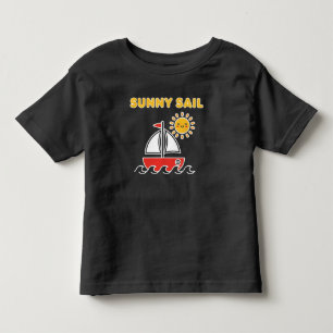 Cute Smiling Sun & Sailboat "Sunny Sail" Toddler T-shirt
