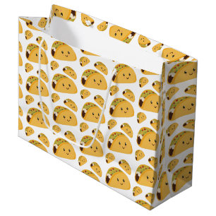 Cute Smiling Taco Pattern Gift Bag