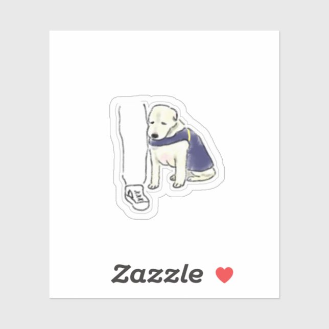 Cute Smiling White Puppy Portrait (Sheet)