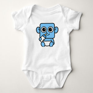 Cute Smilo Baby bodysuit with Milk Bottle.