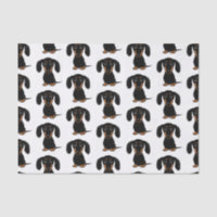 Cute Smooth Coated Black and Tan Dachshund Pattern