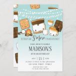 Cute S'more Smores Camping Bonfire Birthday Party Invitation<br><div class="desc">Personalize this cute S'mores invitation with your party details easily and quickly, simply press the customize it button to further re-arrange and format the style and placement of the text.  This adorable invitation features kawaii s'mores, chocolates, mashmallows and cookies. Great for any age. Matching items available in store! (c) The...</div>