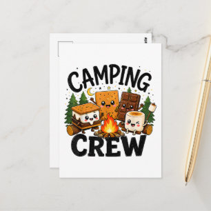 Cute S'mores Campfire Camping Squad Outdoor Postcard