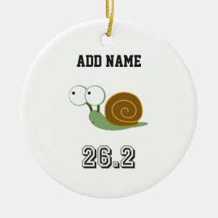 Cute Snail 26.2 (marathon) Ceramic Ornament