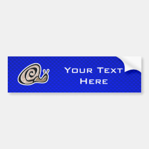 Cute Snail; Blue Bumper Sticker
