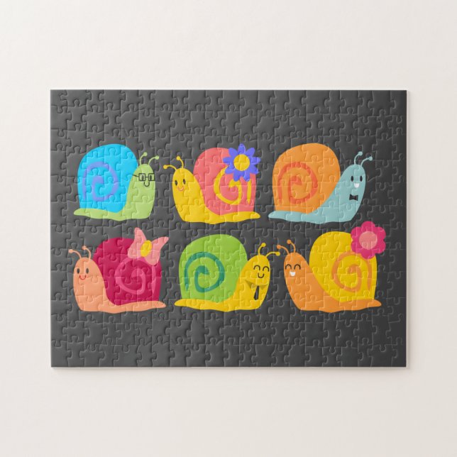 Cute snail children's design jigsaw puzzle (Horizontal)
