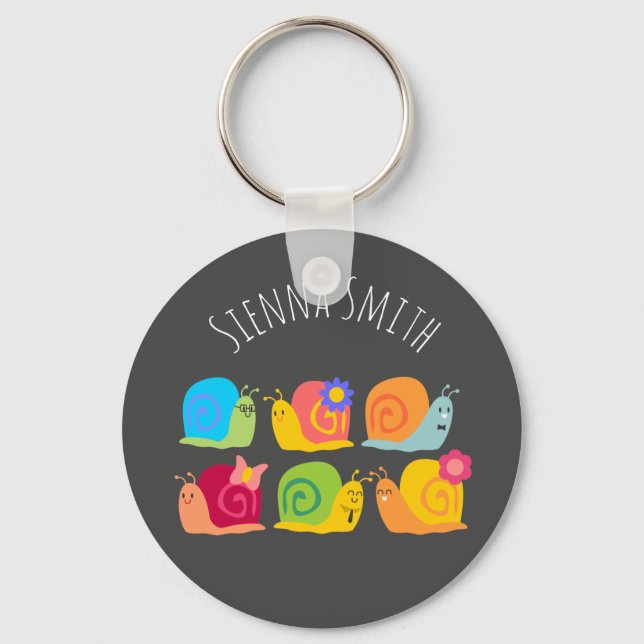 Cute snail children's design keychain (Front)