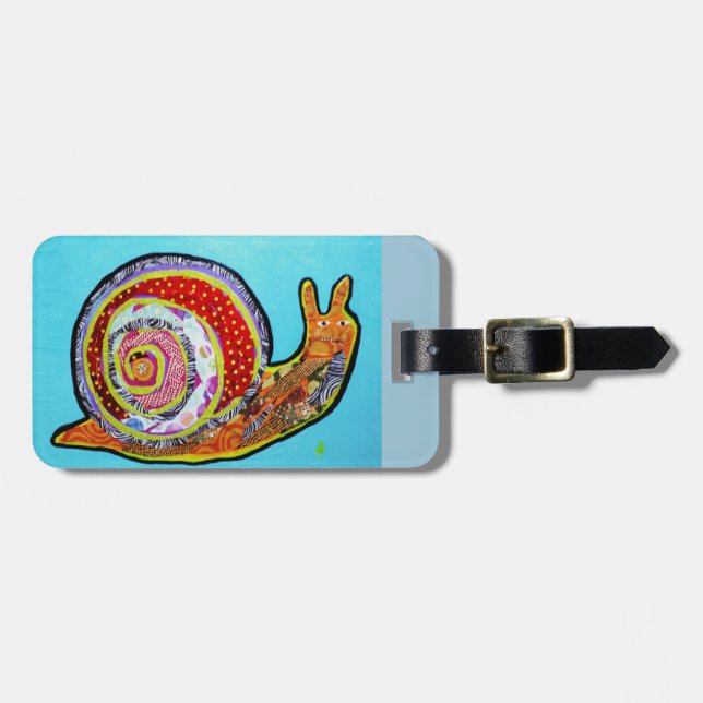 Cute Snail Luggage Tag (Front Horizontal)