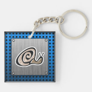 Cute Snail; Metal-look Keychain