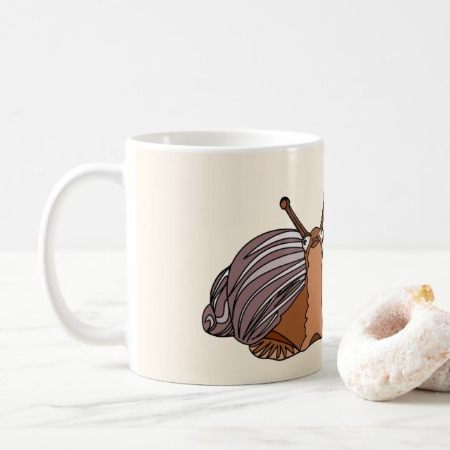 Cute Snail Mug - Personnalisable (Avec donut)