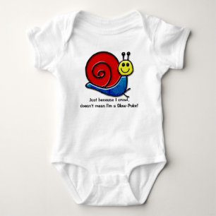 Cute Snail (Personalized Organic Infant One-Piece) Baby Bodysuit