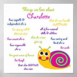 "Cute Snail" Personalized Poster