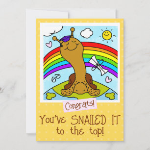 Cute Snail SNAILED IT To The Top Graduation Card