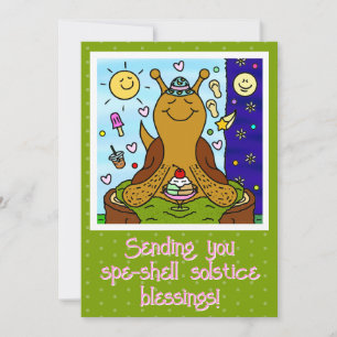 Cute Snail Spe-shell Summer Solstice Blessings Card