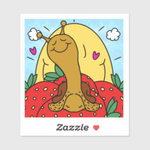 Cute Snail Strawberries And Summer Sunshine Smiles