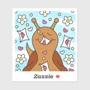 Cute Snail Valentines Day Vinyl