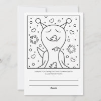 Cute Snail Winter Solstice Blessings Colouring |