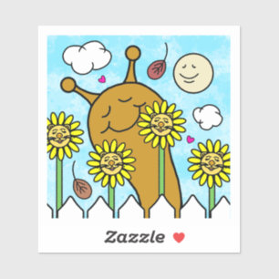 Cute Snail With Dandelion Friends Fall Vinyl