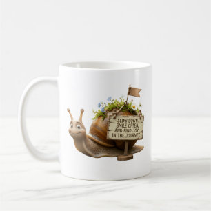 Cute Snail with Motivational Quote Classic Coffee Mug