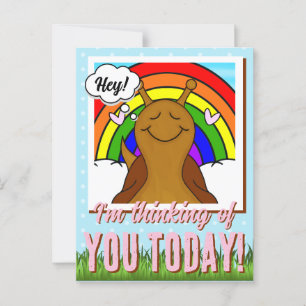 Cute Snail With Rainbow Snail-Tastic Day   Postcard