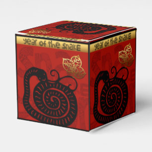 Cute Snake Chinese Year 2025 Zodiac Birthday CFB Favor Box