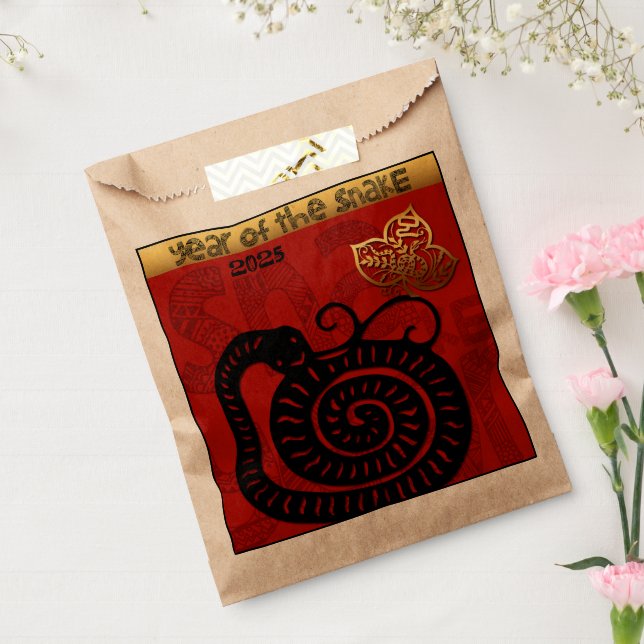 Cute Snake Chinese Year 2025 Zodiac Birthday FB Favour Bag (Sealed)