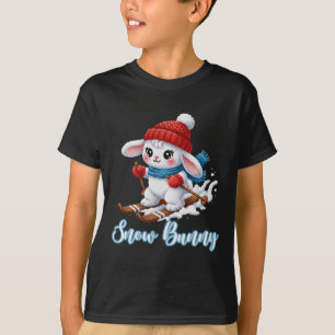 Cute Snow Bunny Ski Lover Winter Downhill Skiing B T-Shirt