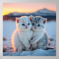 Cute Snow Kittens